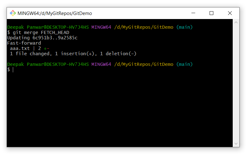 Git Merge Command