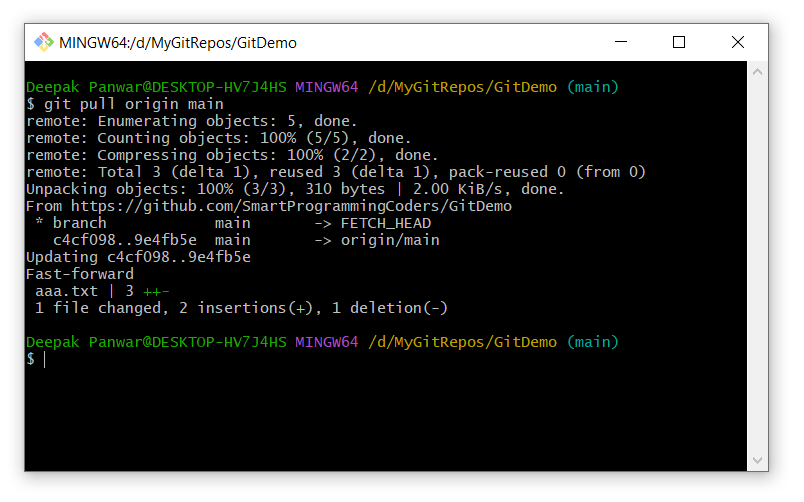 Git Pull Command