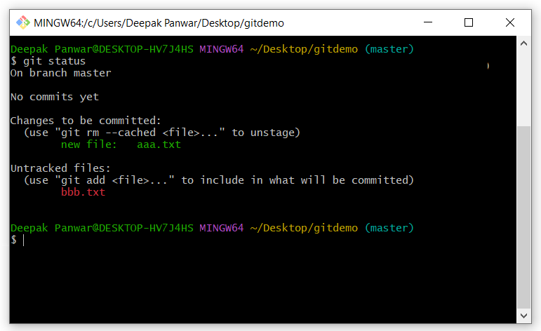 Git Status Command